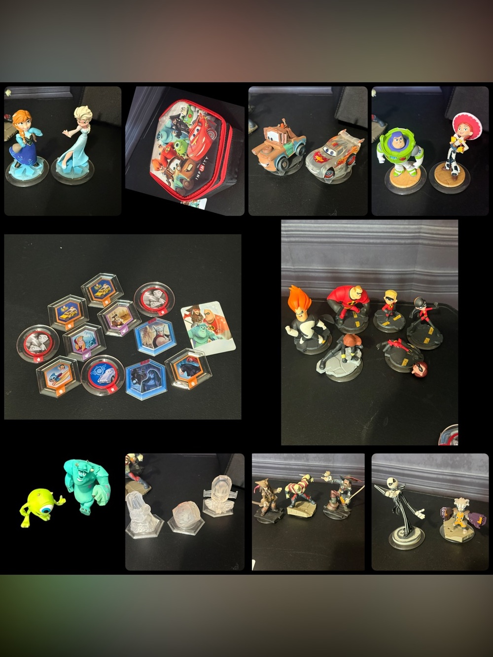 Disney Infinity action figures/power disks/carrying case